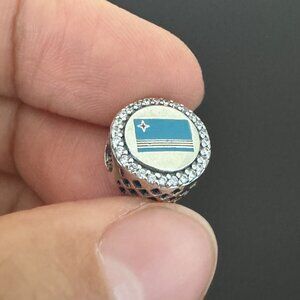 Pandora Aruba Flag Bead Charm Exclusive Travel Pendant S925 Silver